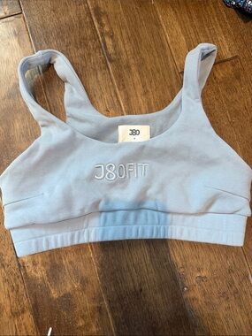 J80 Light Blue Sports Bra - Supportive Women's Activewear